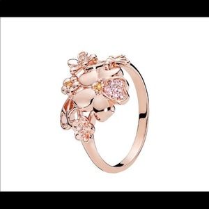 NWT Pandora Rose Pave Glower Ring 7.5